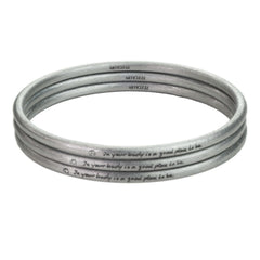 "In Your Body Is A Good Place To Be" Diamond Bangle