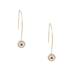 Birthstone 14K Gold Wire Drop Earrings