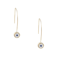 Birthstone 14K Gold Wire Drop Earrings