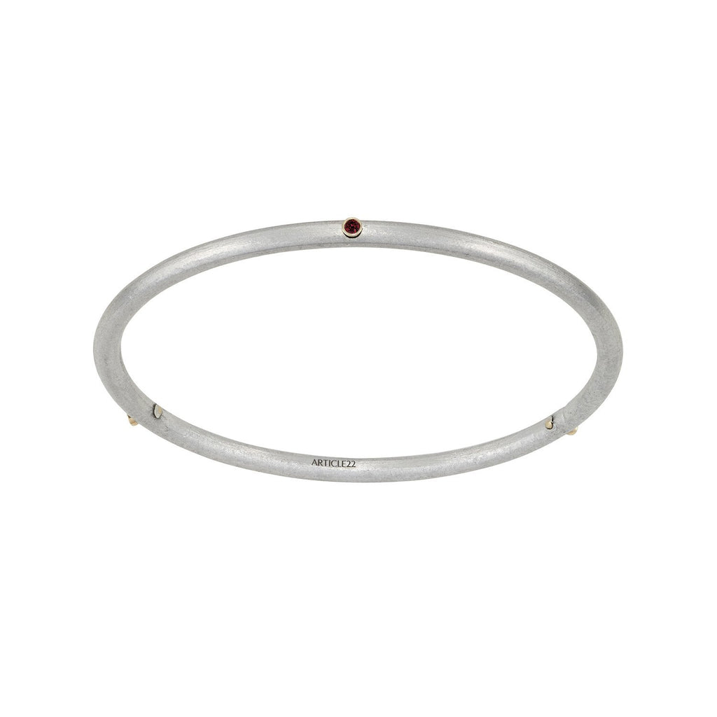 Birthstone 14K Skinny Bangle