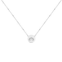 "THE MOST BEAUTIFUL FLOWER BLOOMS IN ADVERSITY" SILVER NECKLACE