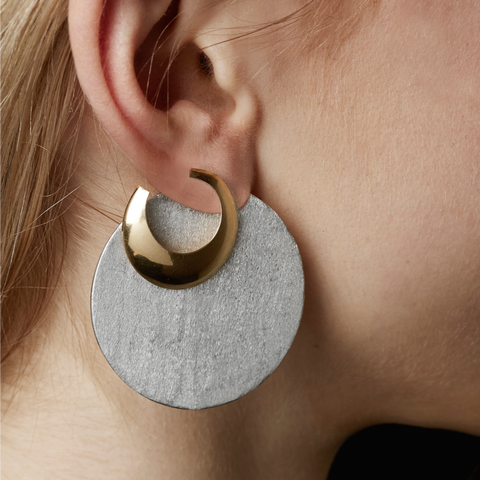 Crescent Moon and Sun Earrings